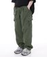 [나일론] 세미 와이드 스트링 카고팬츠 [카키]