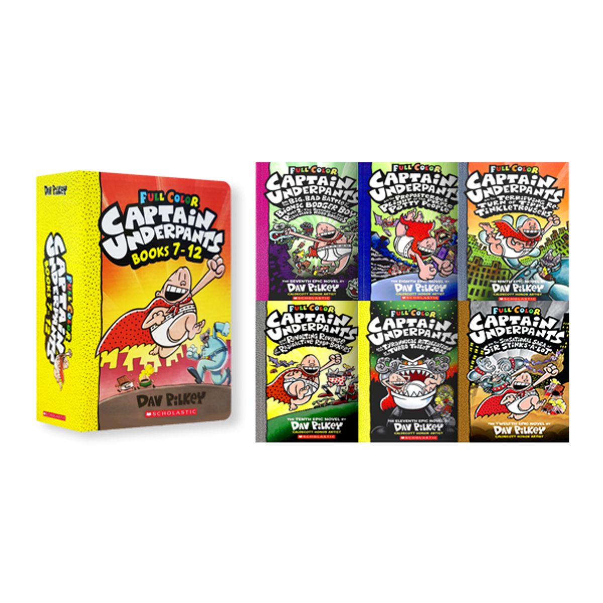 언어세상(LANGUAGE WORLD) Captain Underpants #7~#12 Box Set (Color Edition)