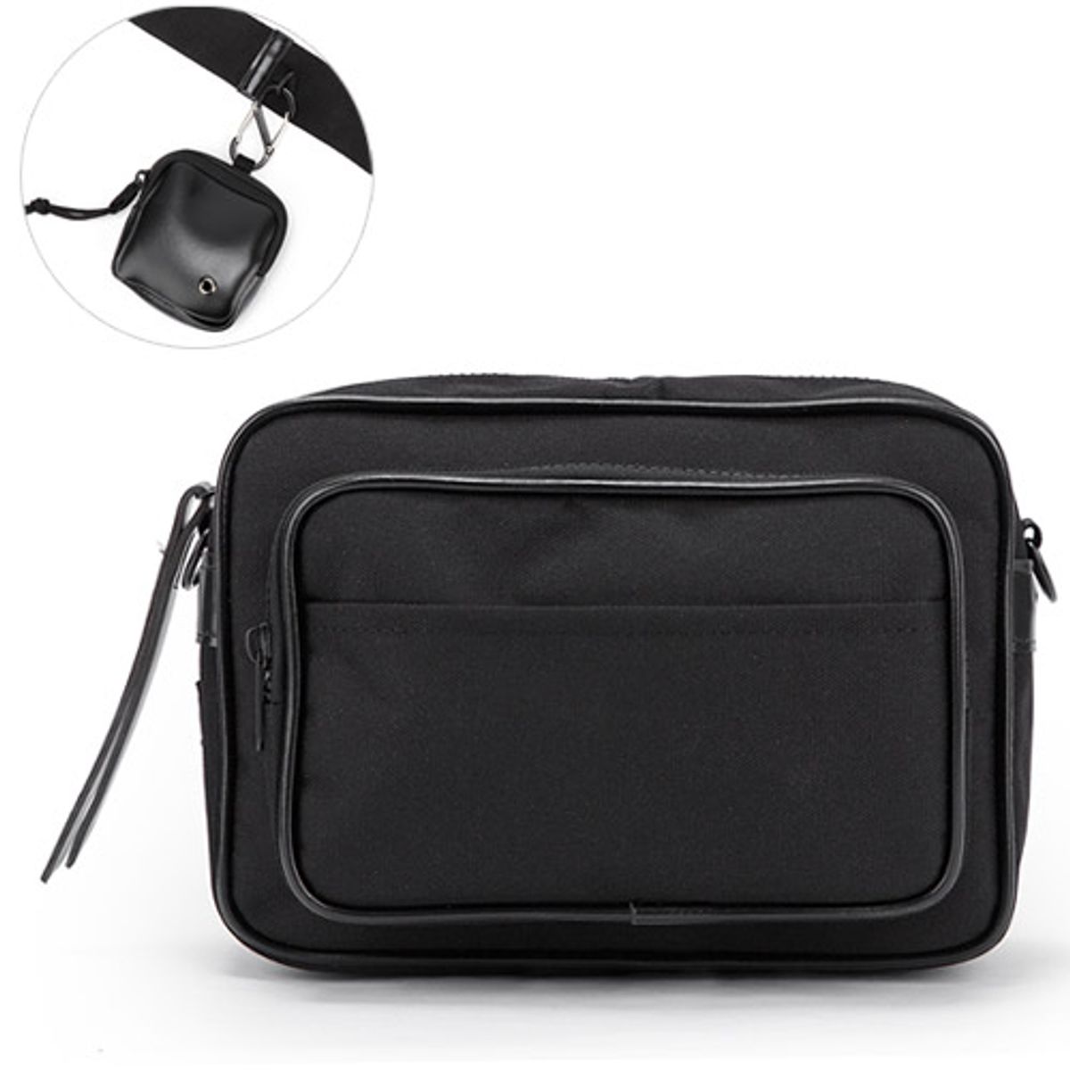핍스(PEEPS) mono pocket classy cross bag(black)