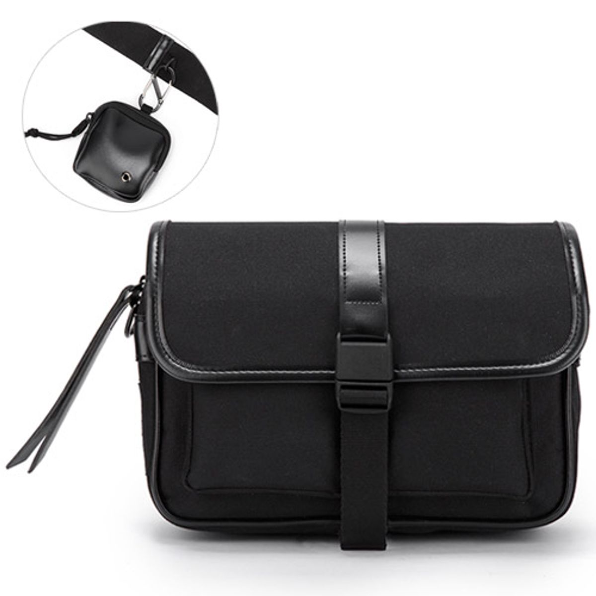 핍스(PEEPS) multi pocket classy cross bag(black)