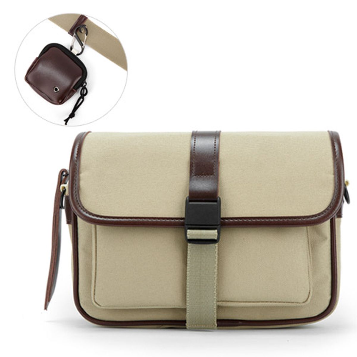 핍스(PEEPS) multi pocket classy cross bag(beige)