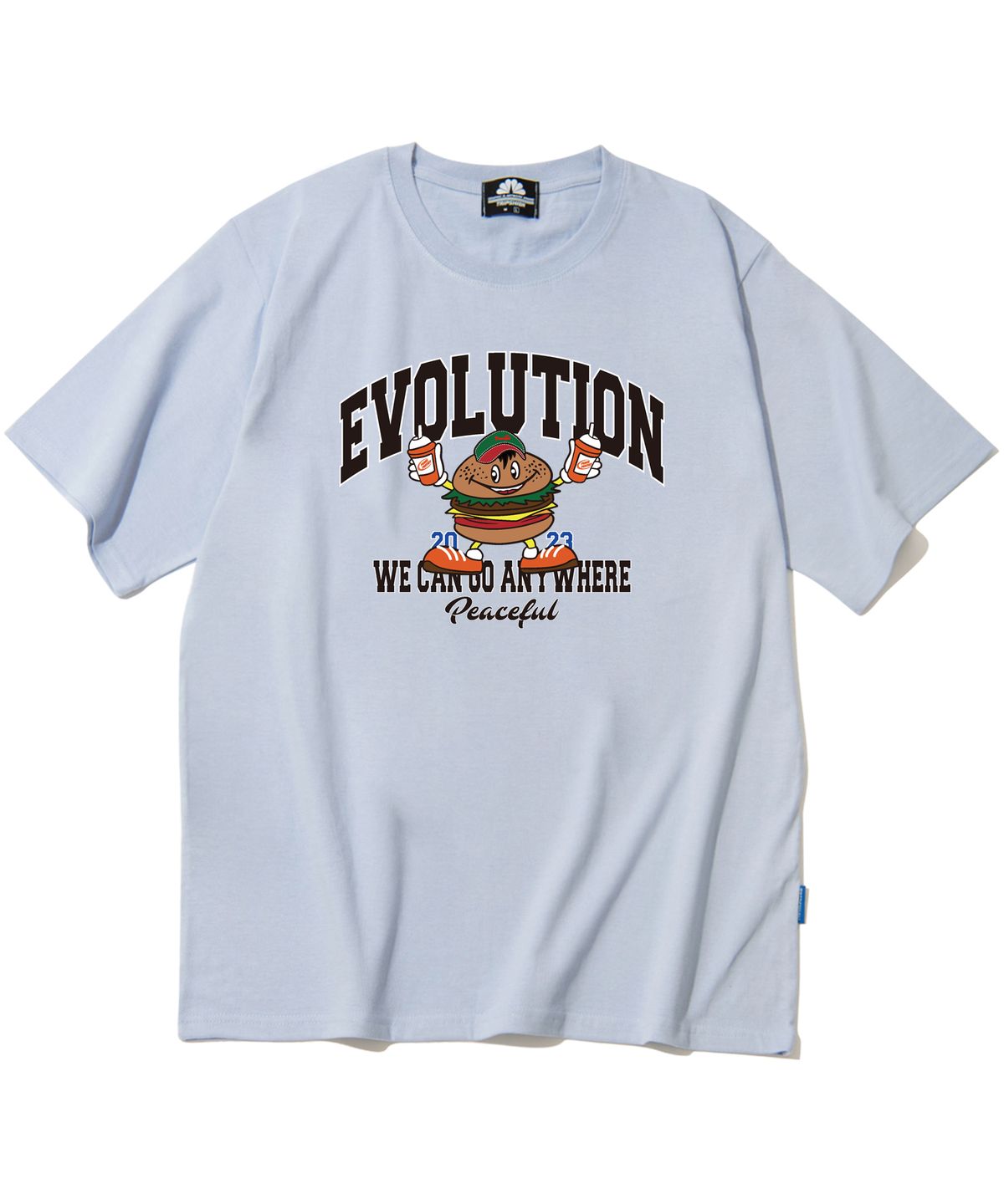 트립션(TRIPSHION) VINTAGE HAMBURGER GRAPHIC 티셔츠 - 퍼플