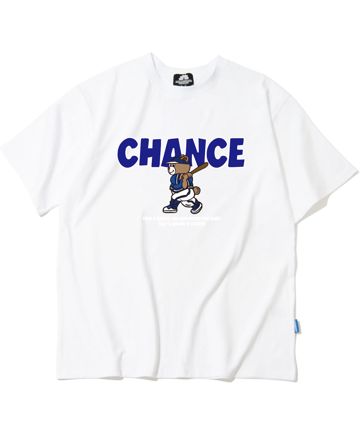 트립션(TRIPSHION) BASEBALL BAEAR GRAPHIC 티셔츠 - 화이트