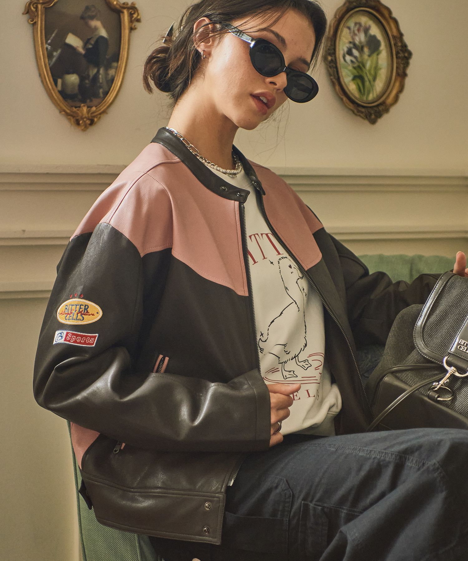 関税込★BITTER CELLS★Vintage Racing Leather Jacket(Overfit) MUSINSA公式 | BITTERCELLS Vintage Racing Leather Jacket