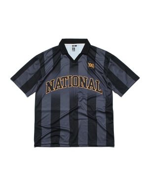 오버핏 사커져지 반팔티셔츠-그레이