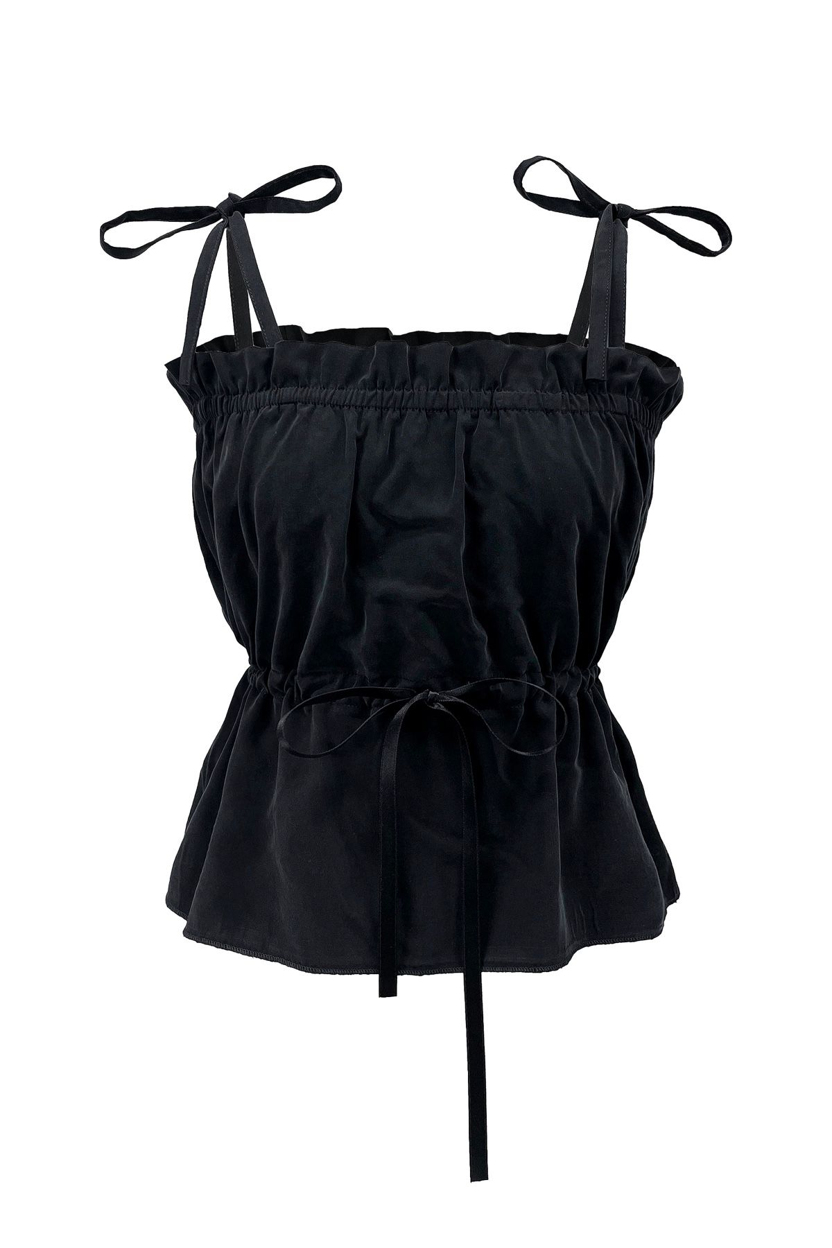 【BELLIALEU】Lovely ribbon sleeveless White MUSINSA | BELLIALEU Lovely Ribbon Sleeveless - Black