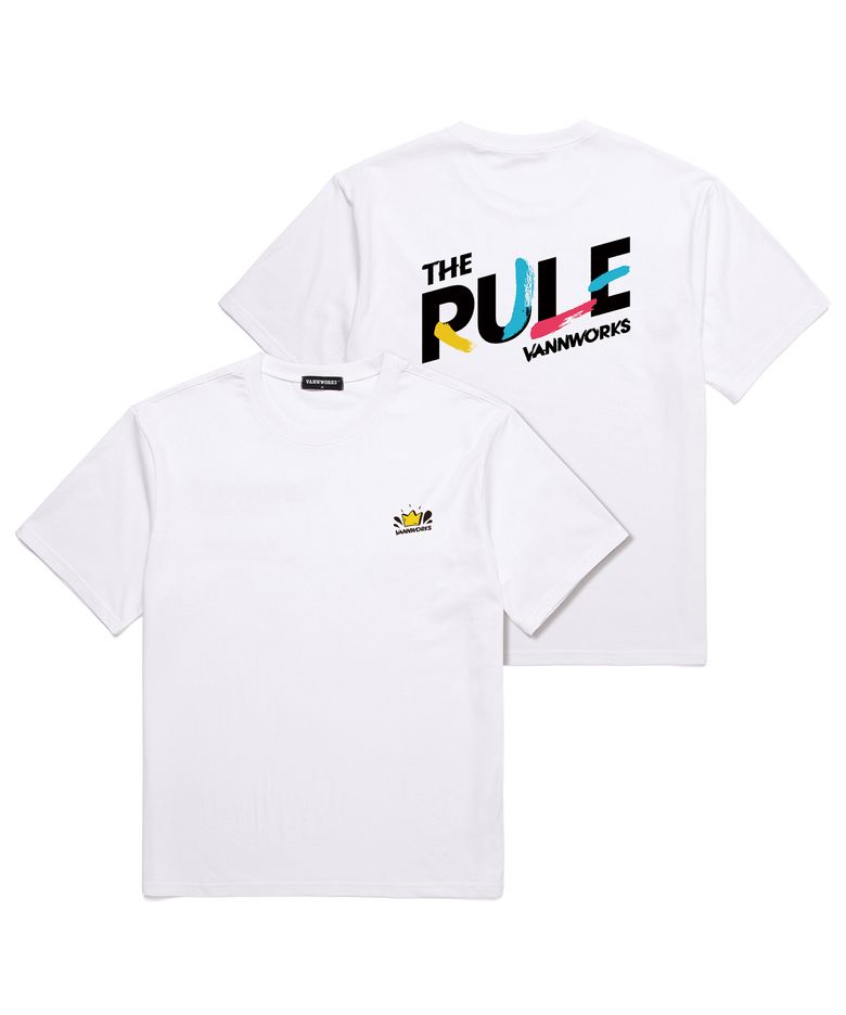 The Rule 오버핏 반팔 티셔츠 (VNCTS205) 화이트