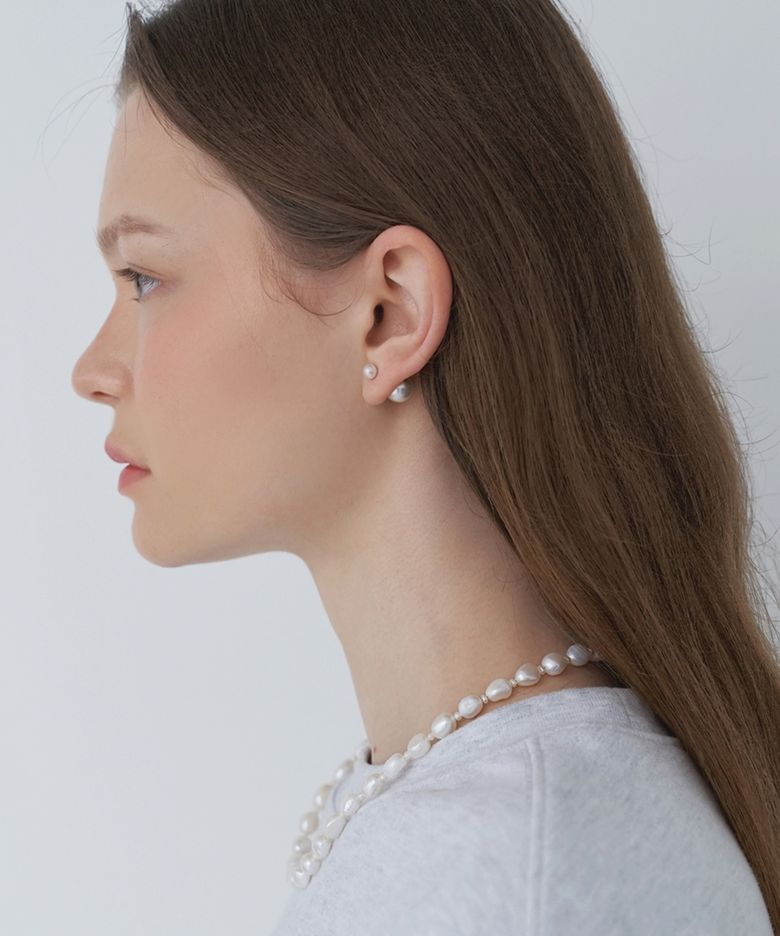 Mini Pearl & Pearl Earrings