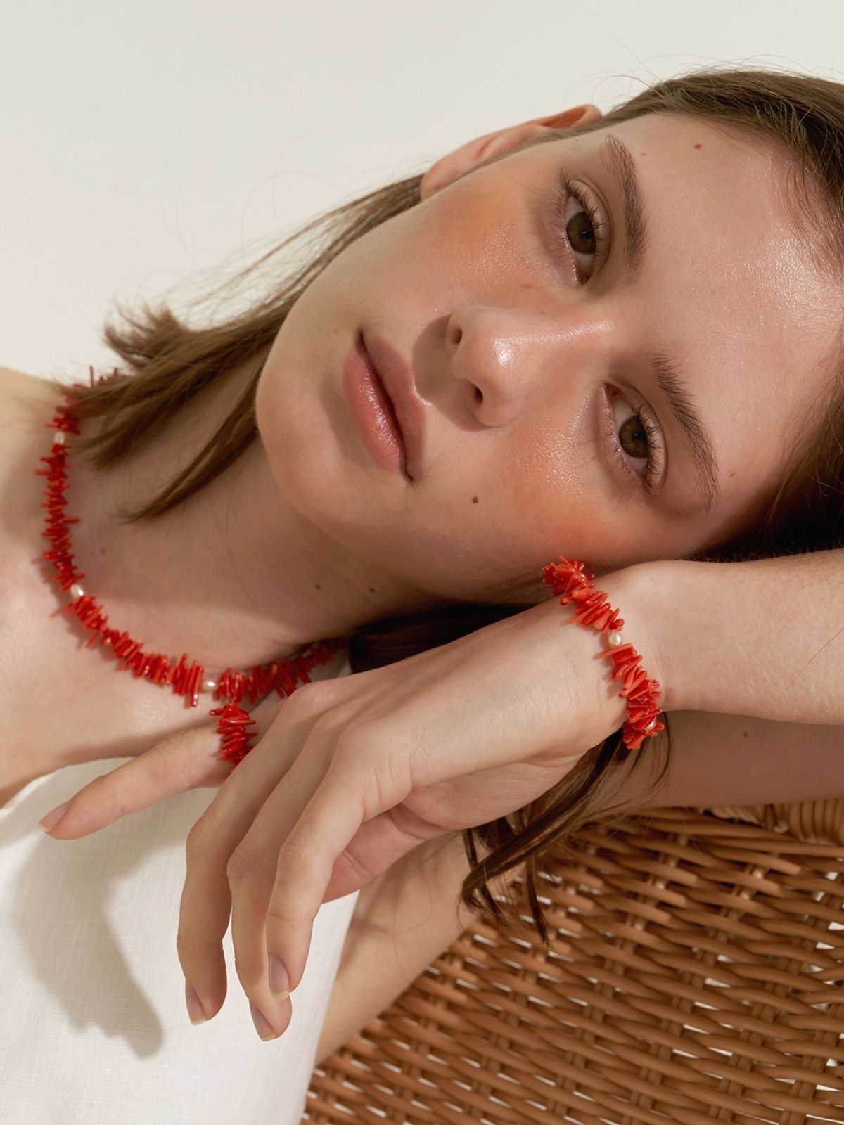 러브미몬스터(LOVE ME MONSTER) Coral Necklace