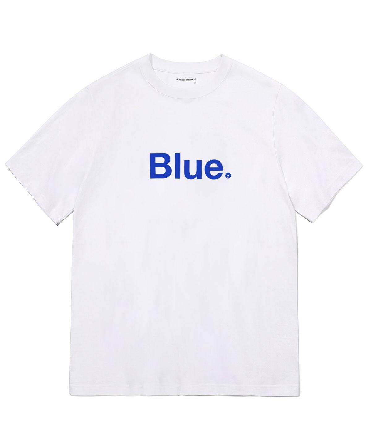 레이쿠(REIKU) RK 003 Blue short sleeved tshirt white 화이트 반팔티