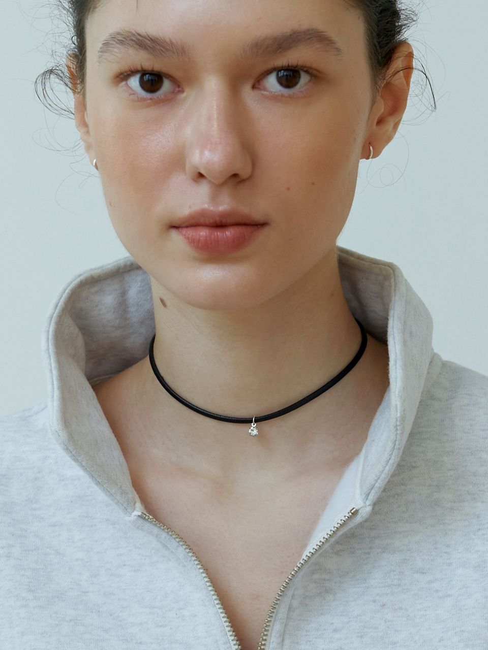 MUSINSA公式 | LOVE ME MONSTER Mini Cubic Leather Choker