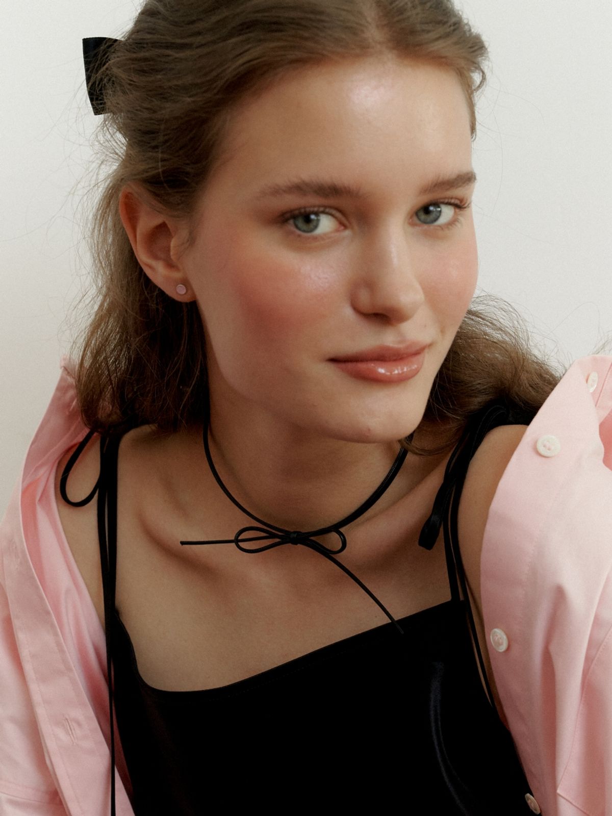러브미몬스터(LOVE ME MONSTER) Ribbon Leather Choker