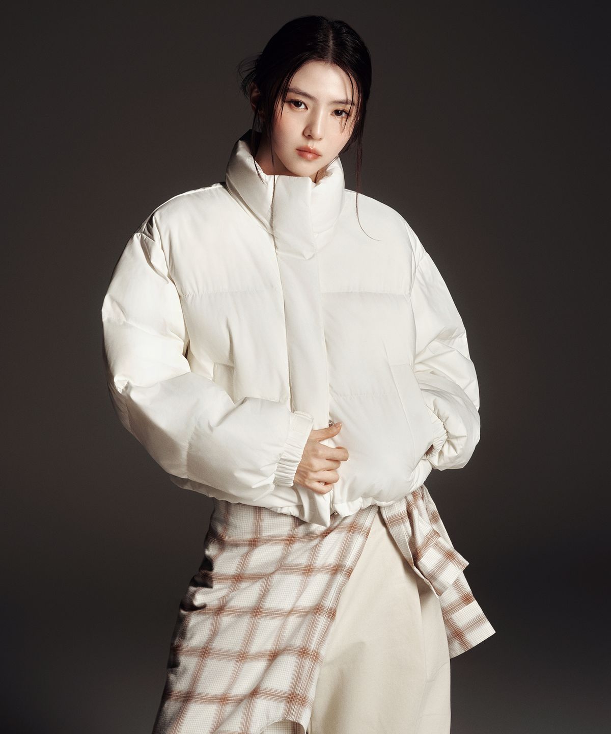 무신사 스탠다드 우먼(MUSINSA STANDARD WOMAN) 우먼즈 데일리 푸퍼 숏 패딩 재킷 [아이보리]