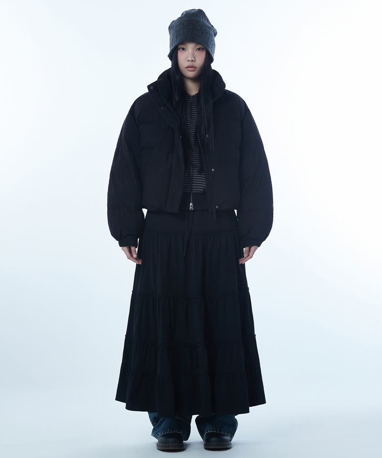 우먼즈 데일리 푸퍼 숏 패딩 재킷 [블랙]
