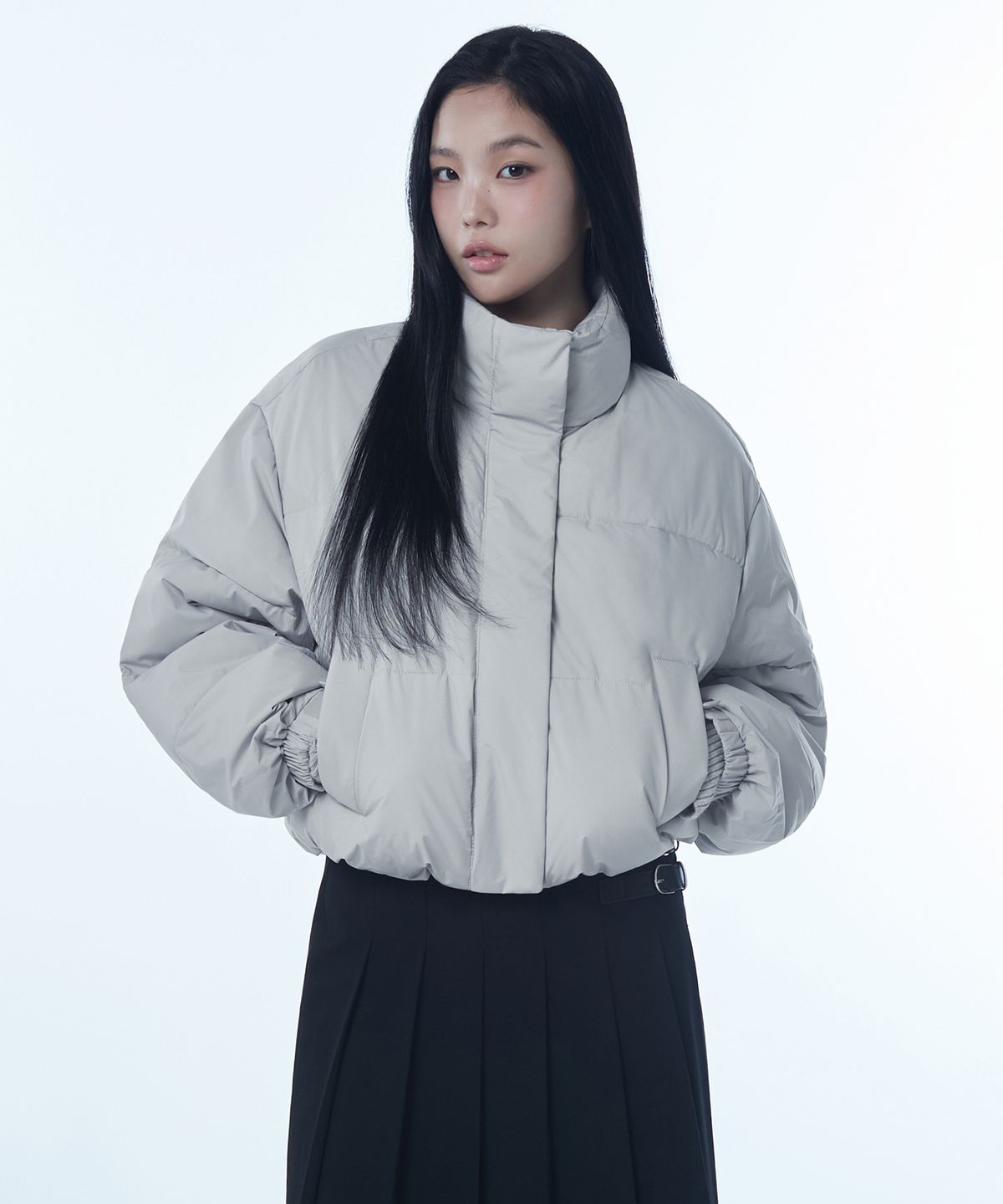무신사 스탠다드 우먼(MUSINSA STANDARD WOMAN) 우먼즈 데일리 푸퍼 숏 패딩 재킷 [애쉬 그레이]