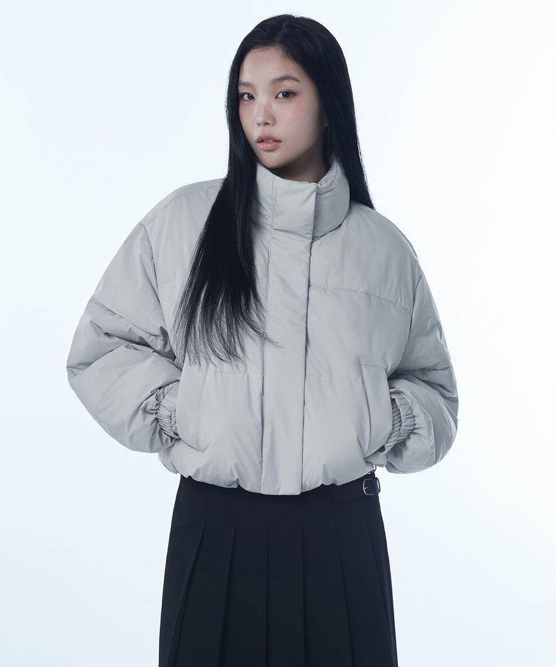 우먼즈 데일리 푸퍼 숏 패딩 재킷 [애쉬 그레이]