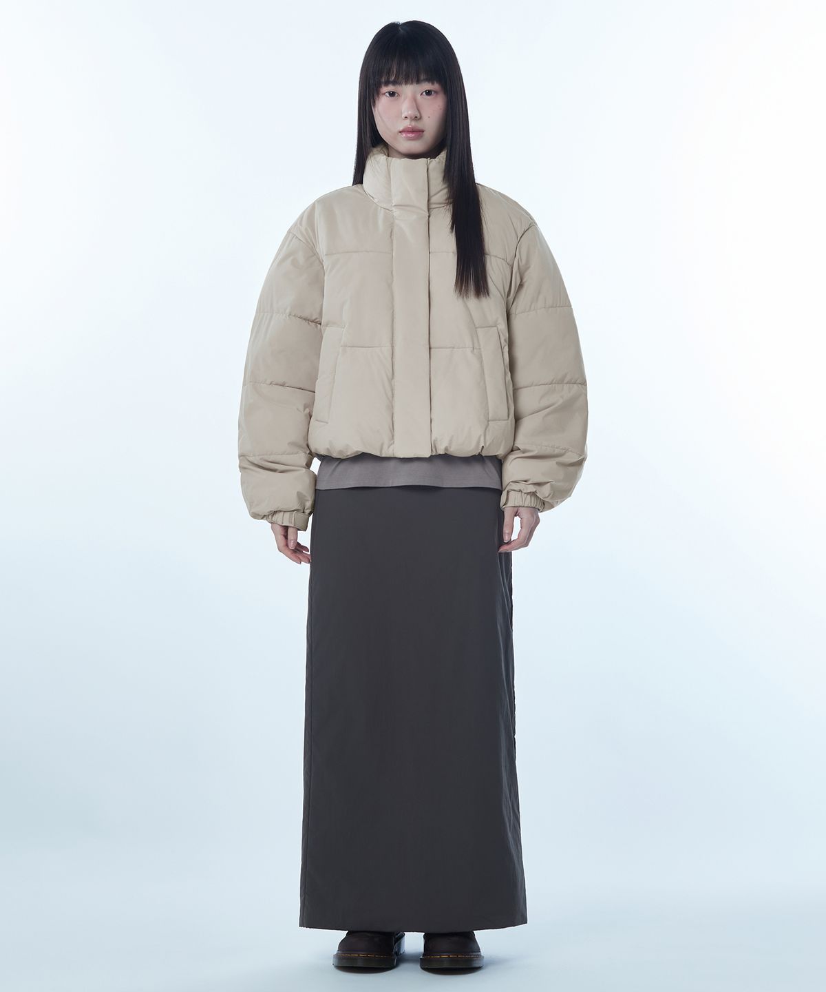 무신사 스탠다드 우먼(MUSINSA STANDARD WOMAN) 우먼즈 데일리 푸퍼 숏 패딩 재킷 [라이트 베이지]