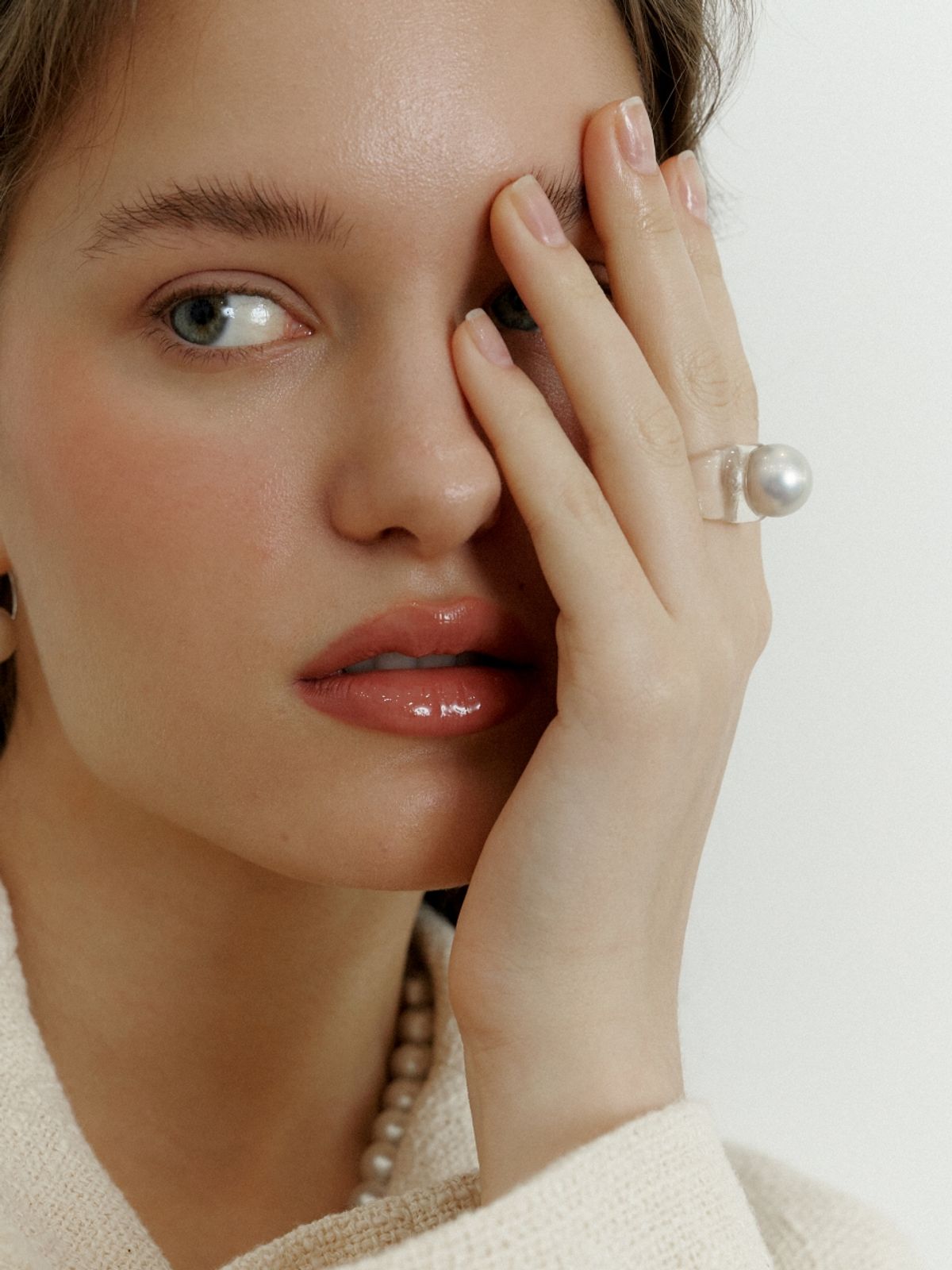러브미몬스터(LOVE ME MONSTER) Soft Silver Pearl Ring