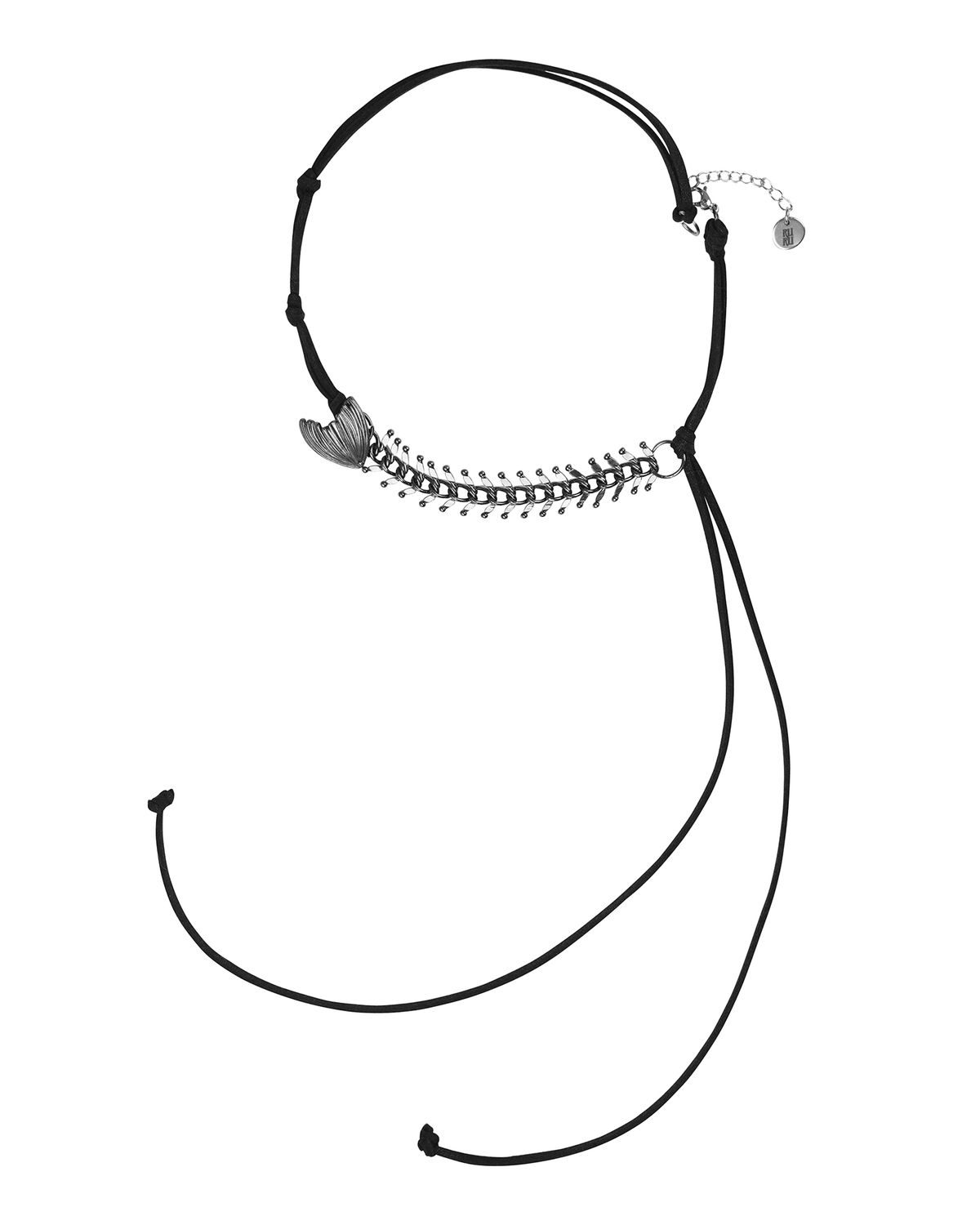 루루(RURU) FISH BONE NECKLACE BLACK