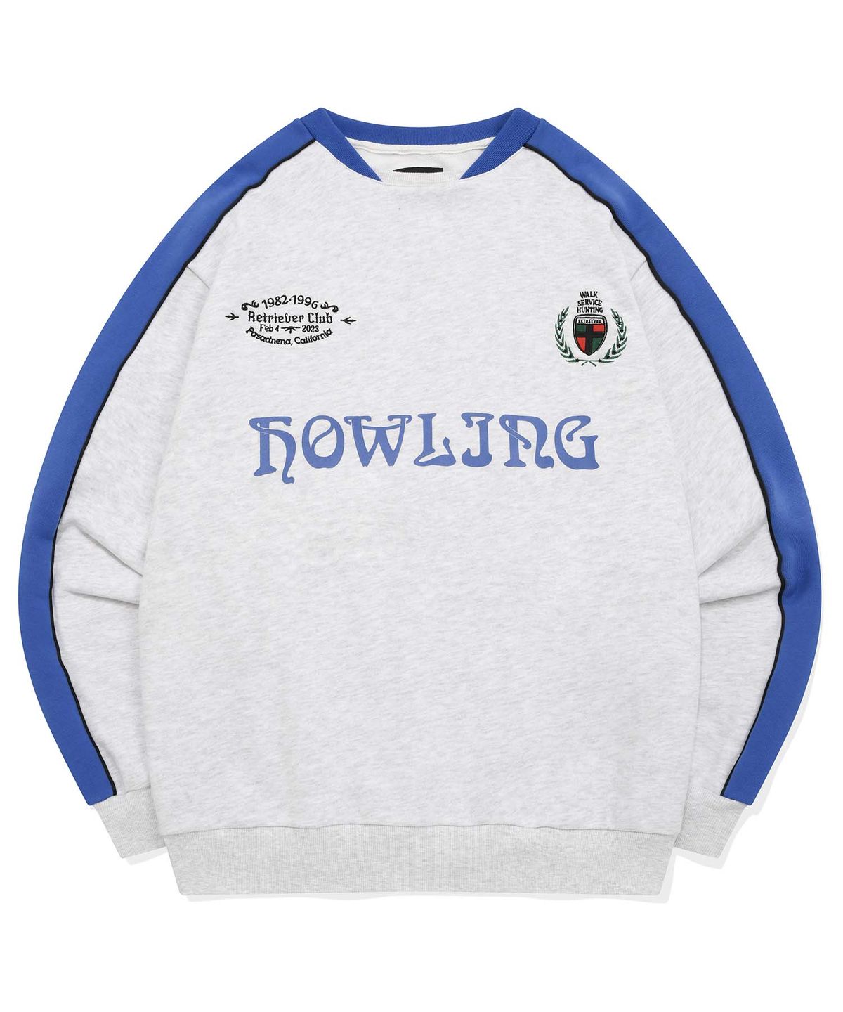 리트리버클럽(RETRIEVER CLUB) CLASSIC SOCCER CREWNECK [MELANGE GRAY]