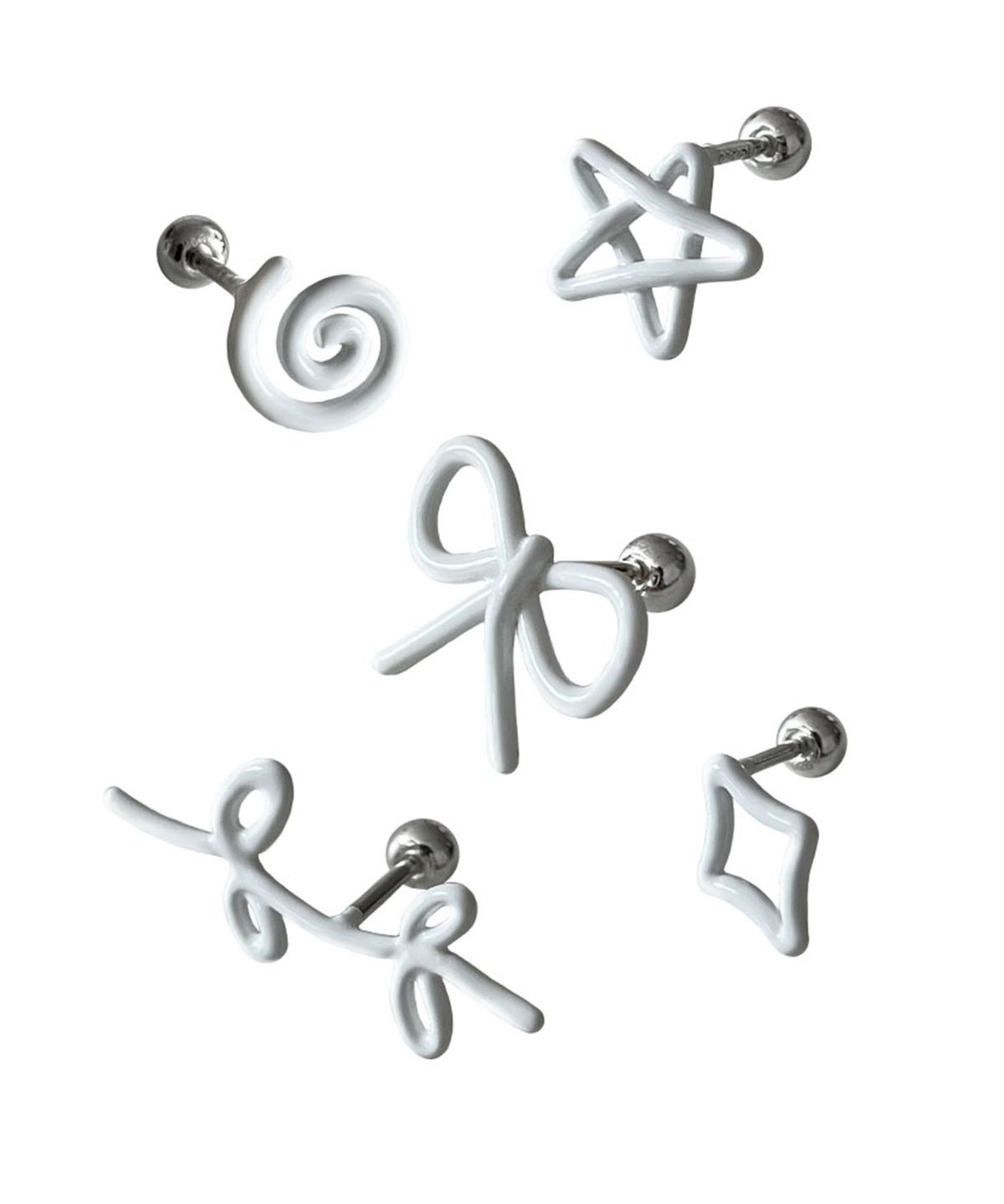 잇더즌매터(IT DOESN'T MATTER) Fruit doodle piercing (White)