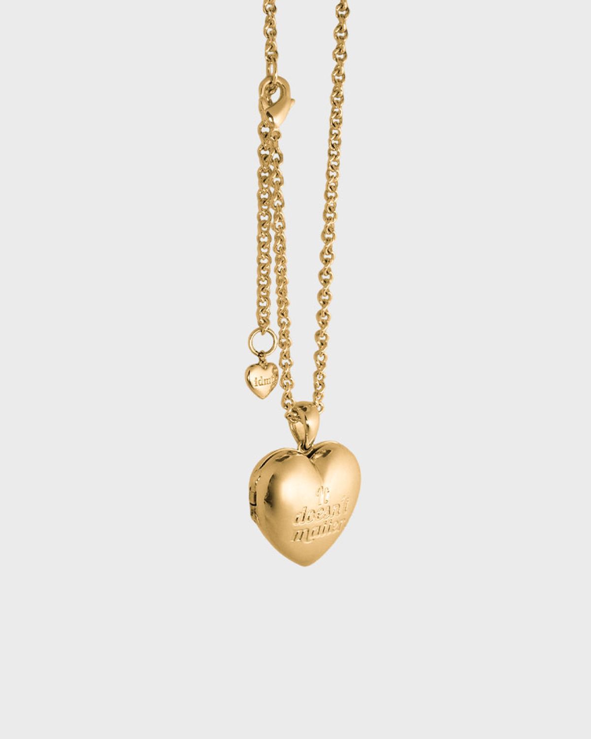 잇더즌매터(IT DOESN'T MATTER) Memory heart locket necklace (Gold)