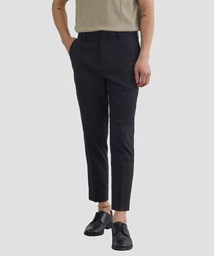 쿨맥스 스판 4단계 기장 팬츠 테이퍼드핏_ZA2PT032_BK