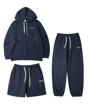 [SET]뉴비긴  후드티셔츠 팬츠 셋업_네이비 트레이닝