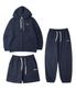 [SET]뉴비긴  후드티셔츠 팬츠 셋업_네이비 트레이닝