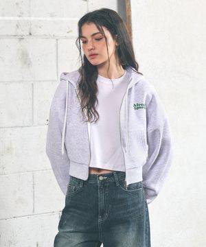 투웨이 크롭 후드집업_라이트그레이