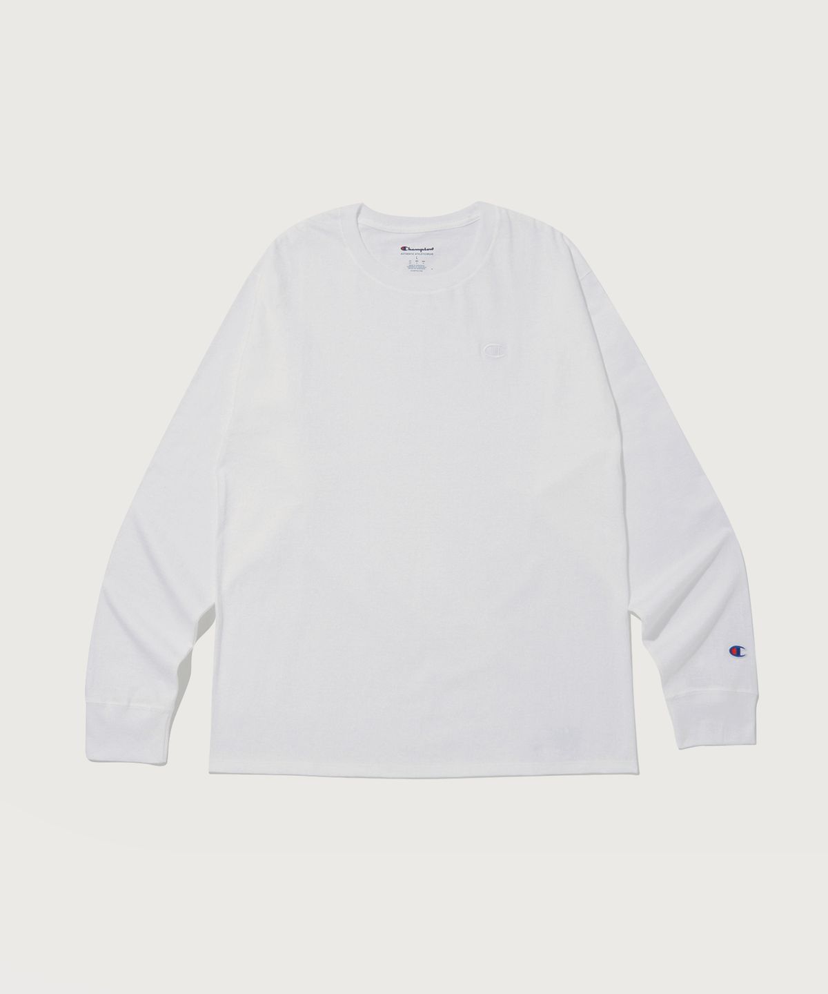 챔피온(CHAMPION) C로고 클래식 저지 롱슬리브 티셔츠 White