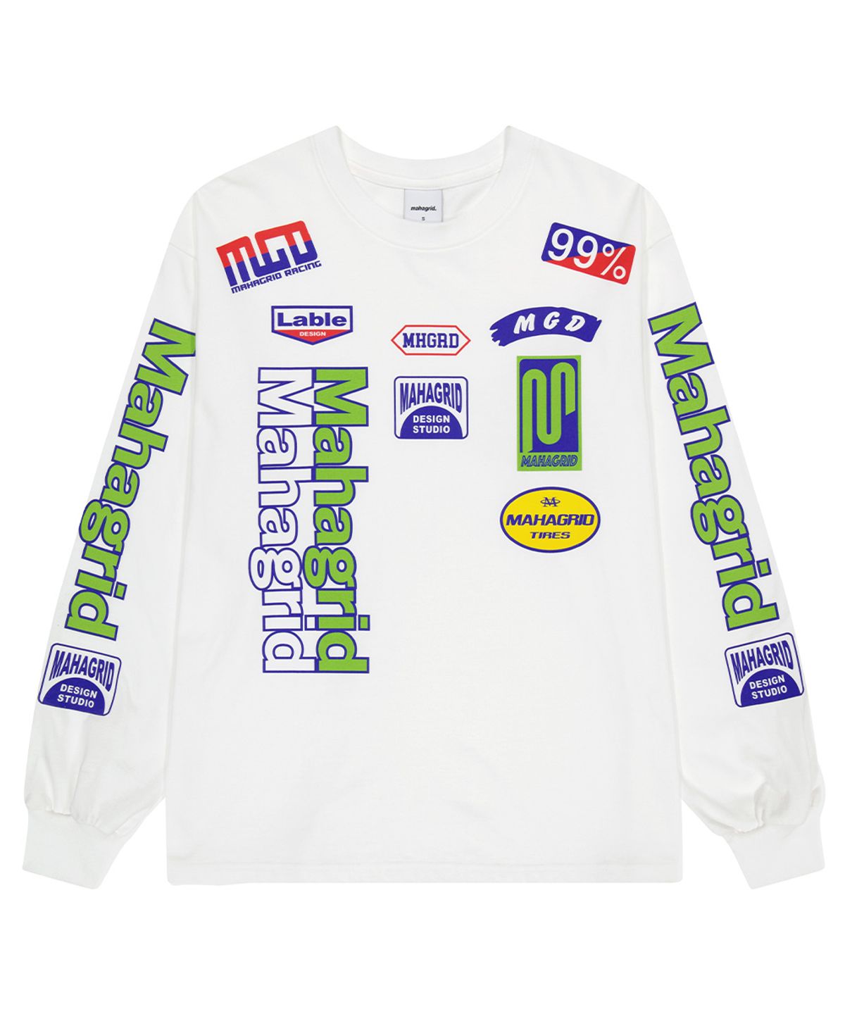 마하그리드(MAHAGRID) RACING LS TEE WHITE(MG2DFMT559A)