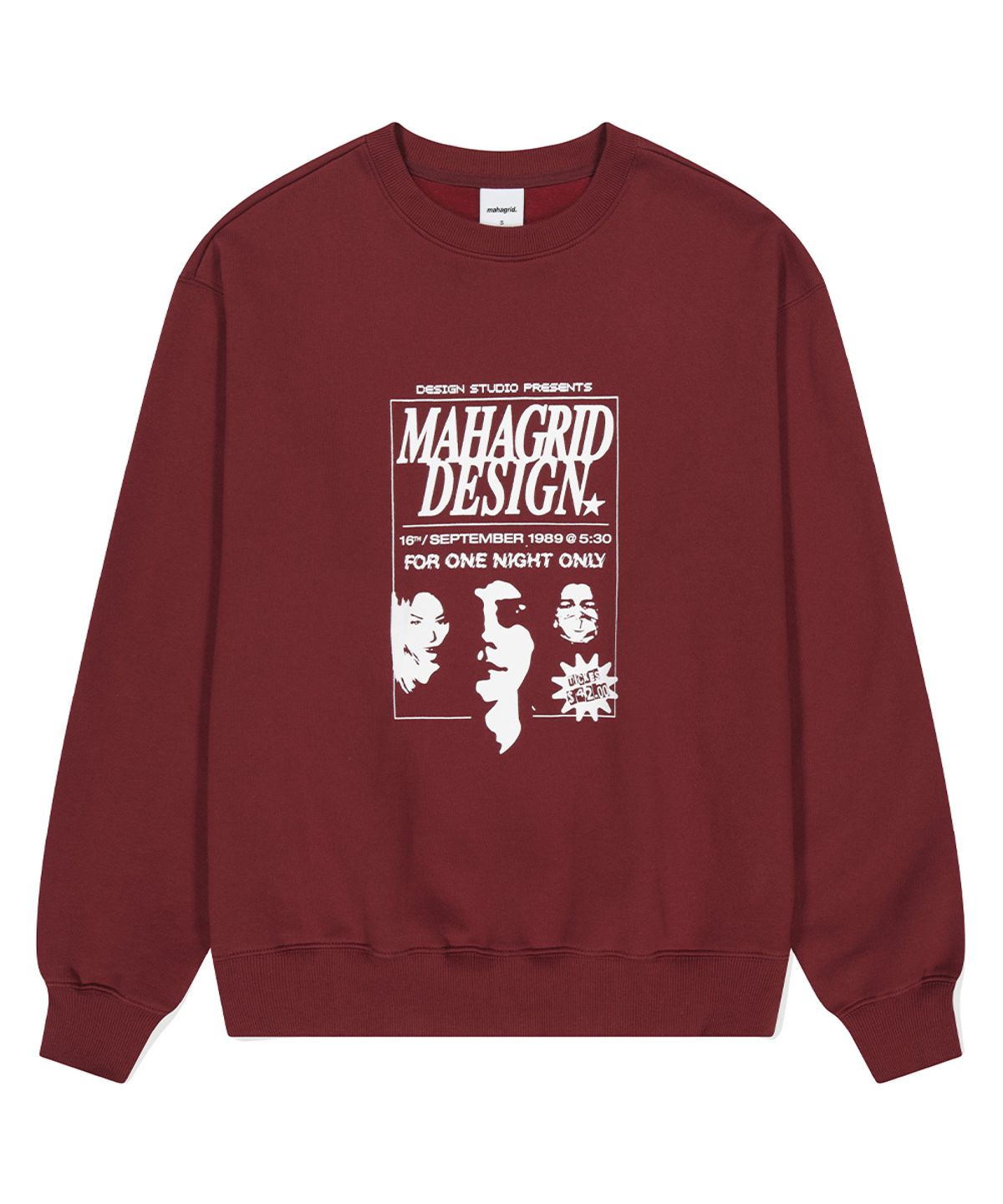 마하그리드(MAHAGRID) POSTER SWEATSHIRT BURGUNDY(MG2DFMM446A)