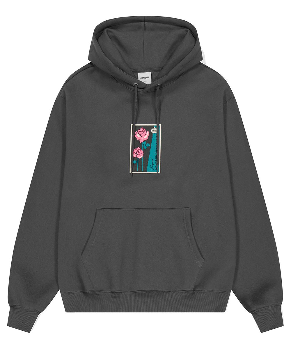 【mahagrid】23FW★ TWO ROSE HOODIE MUSINSA | MAHAGRID TWO ROSE HOODIE CHARCOAL(MG2DFMM422A)