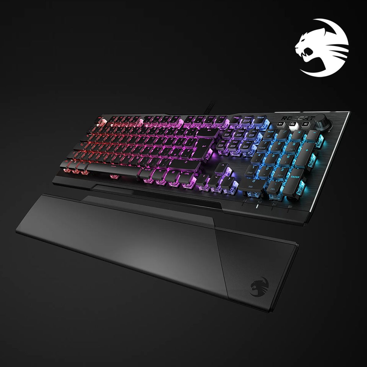 로캣(ROCCAT) 벌칸 Vulcan 121 AIMO 게이밍 키보드 Black (적축/영문 자판)