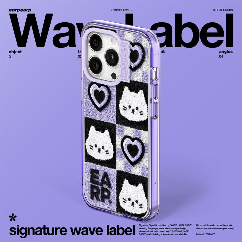 CHECKER BOARD HEART CHICHI-PURPLE(웨이브라벨-기본)