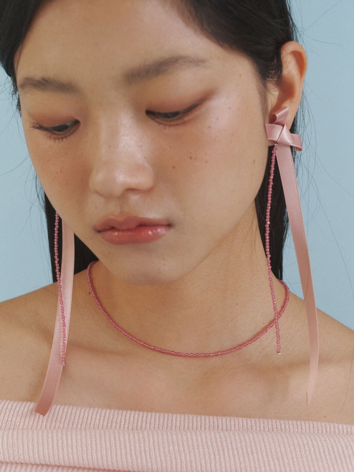 러브미몬스터(LOVE ME MONSTER) Deep Love Pink Necklace
