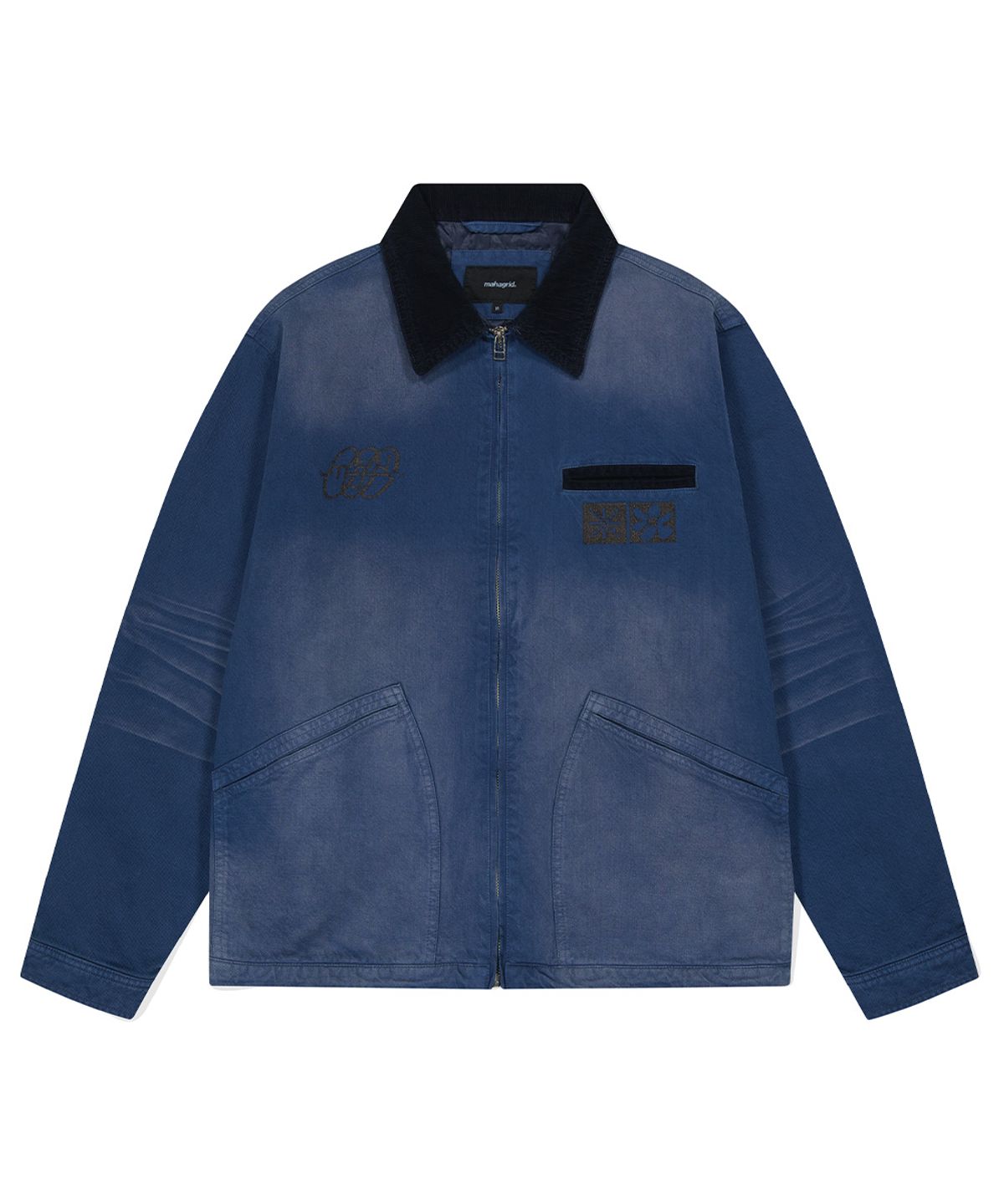 마하그리드(MAHAGRID) WASHED WORK JACKET NAVY(MG2DFMJ244A)