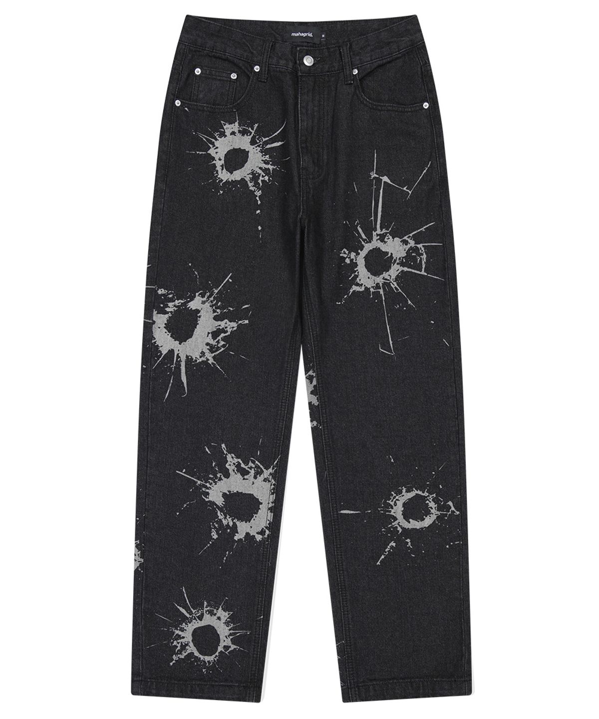 마하그리드(MAHAGRID) BULLET MARK DENIM PANT BLACK(MG2DFMD110A)