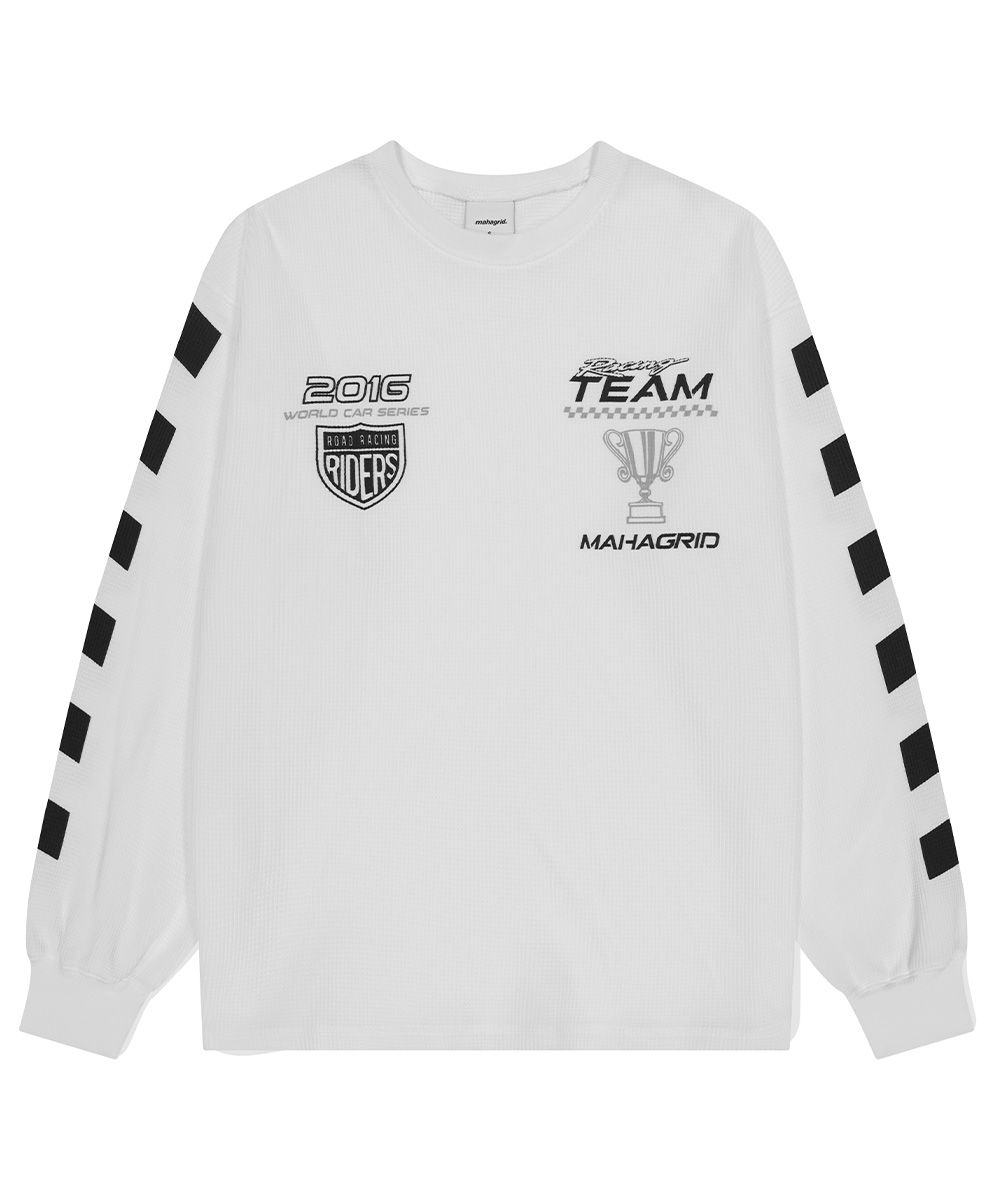 【mahagrid】21FW★ MIL WAFFLE LS TEE MUSINSA | MAHAGRID FLAME WAFFLE LS T-Shirt BLACK(MG2DSMT555A)