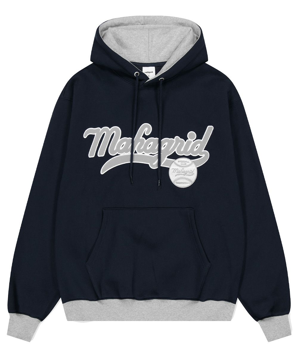 さらに100円引き◆MAHAGRID◆BASEBALL SIGN HOODIE MUSINSA公式 | MAHAGRID BASEBALL SIGN HOODIE NAVY(MG2DFMM418A)