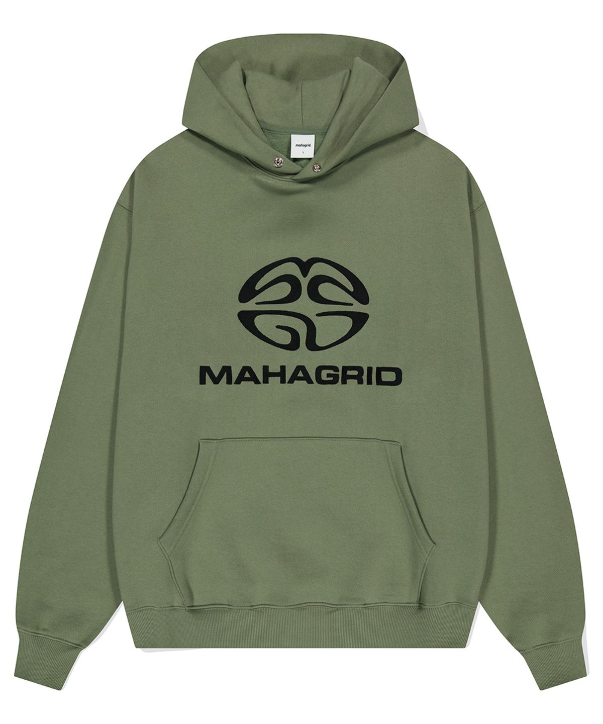 마하그리드(MAHAGRID) ECLIPSE LOGO HOODIE KHAKI(MG2DFMM407A)