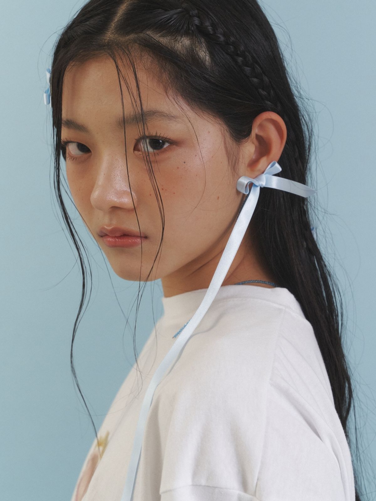러브미몬스터(LOVE ME MONSTER) Long Long Love Ribbon Earrings_SB