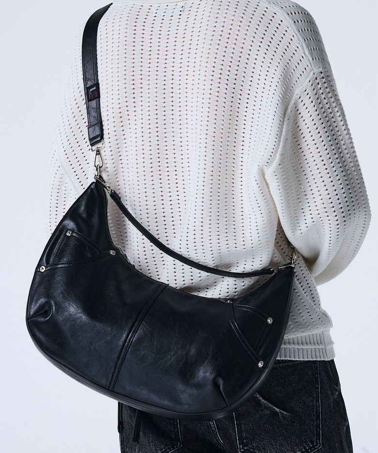 LEATHER SADDLEBAG BLACK