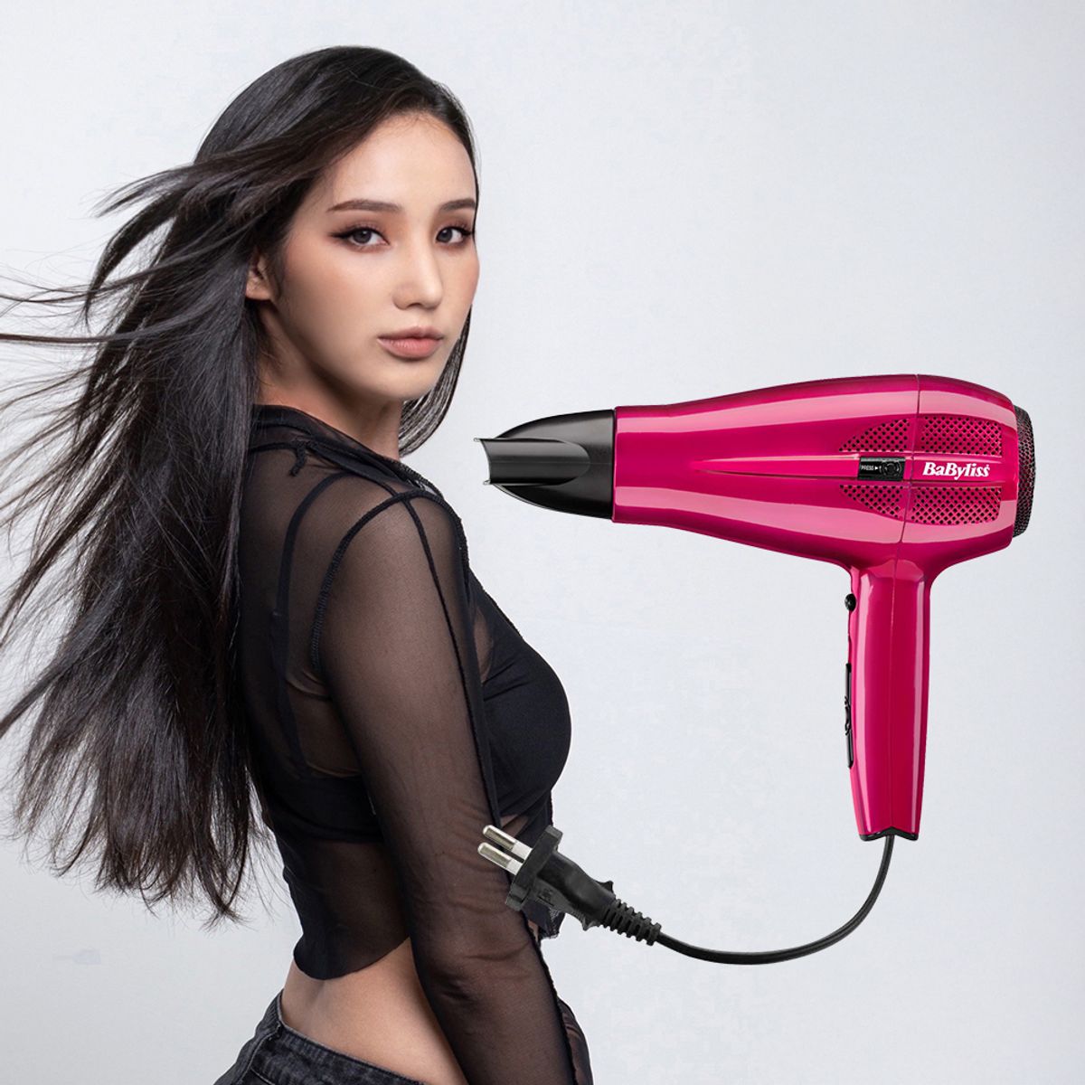 바비리스(BABYLISS) 1700W 음이온 코드키퍼 드라이기 레드 5224K