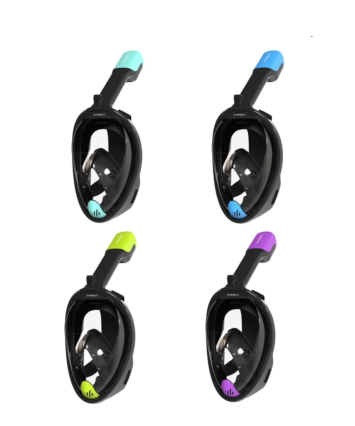 다이비프로(DIVEEPRO) 익스트림 풀페이스 스노쿨링 마스크 블랙에디션