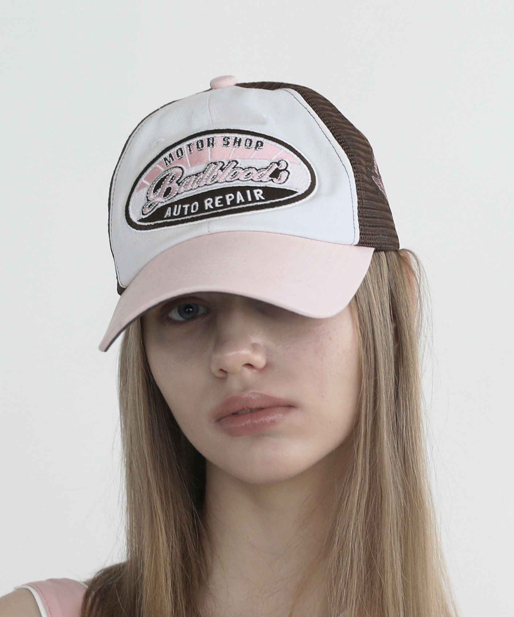 MUSINSA公式 | BADBLOOD Auto Repair Ball Cap - Pink