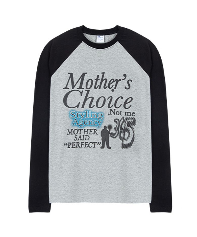 TCM mothers choice raglan long sleeve (grey/black)