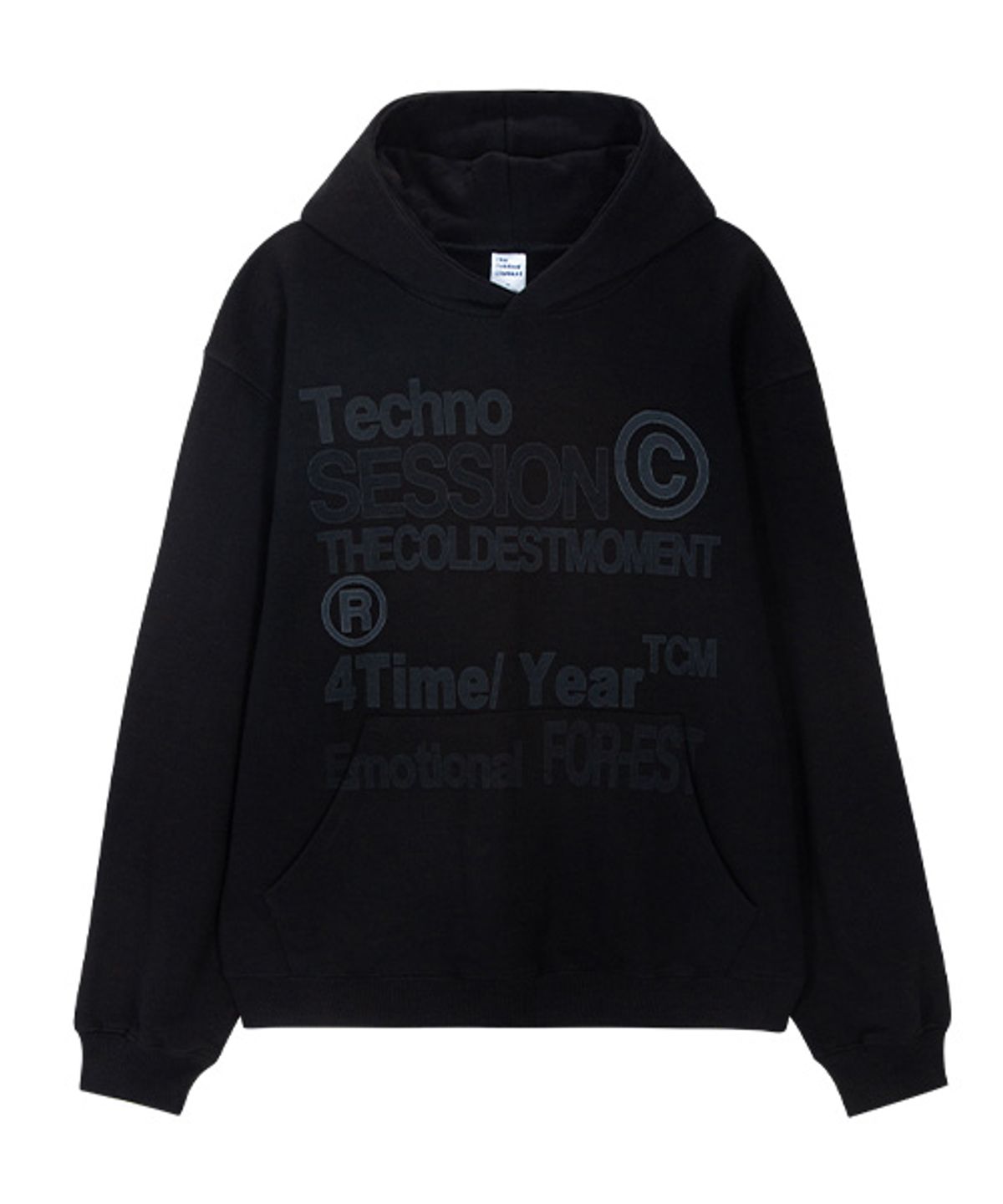 더콜디스트모먼트(THE COLDEST MOMENT) TCM techno hoodie (black)