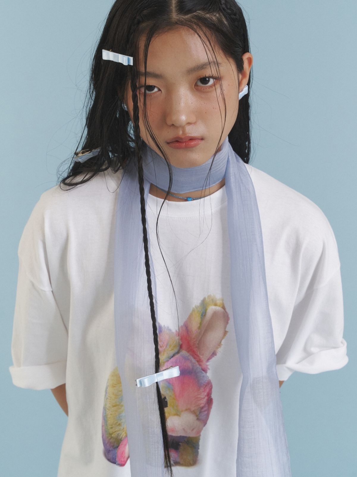 러브미몬스터(LOVE ME MONSTER) Love Sheer Long Scarf_BU